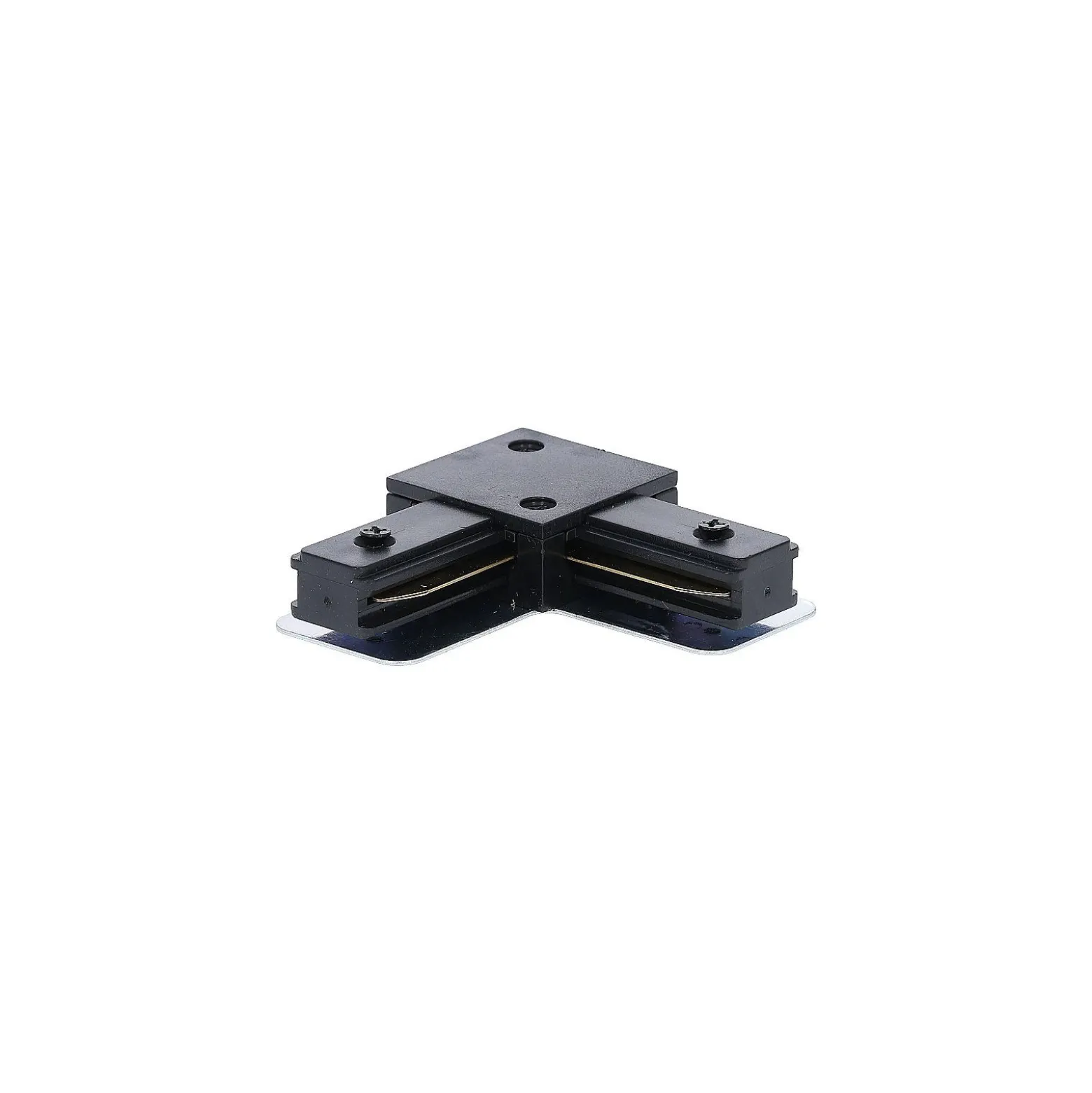 Bright Choice Komplett set 1-Fas Rail L 1,5 x 1,5 Meter Svart | incl. 8x Spot + GU10 2700K 3W Dimbar + Ändkåpa, Strömkontakt och L -Anslutningsstycke