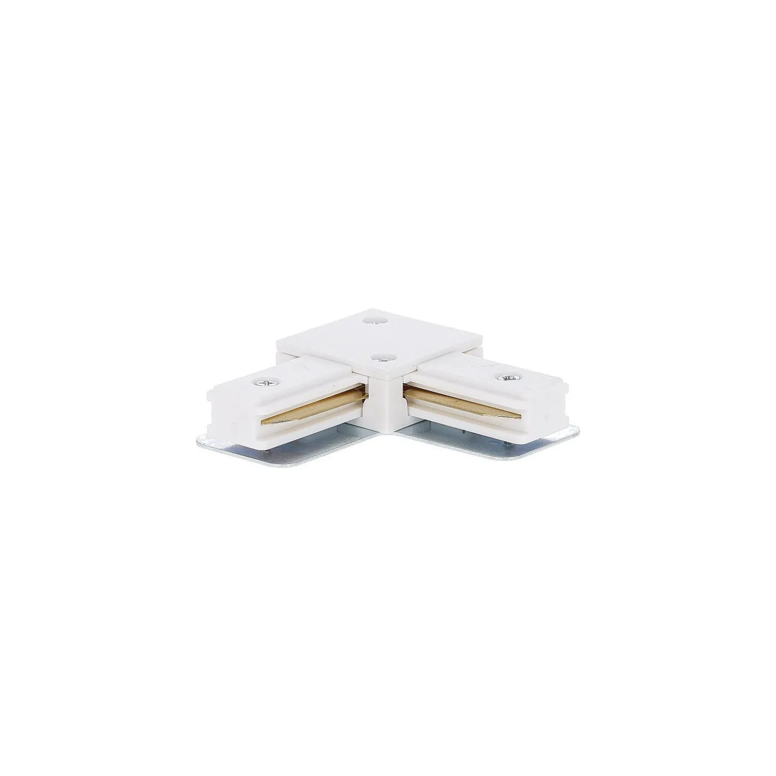 Bright Choice Komplett set 1-Fas Rail L 1 x 1 Meter Vit | incl. 5x Spot + GU10 2700K 3W Dimbar + 1 x 1 Meter Ändkåpa, Strömkontakt och L -Anslutningsstycke
