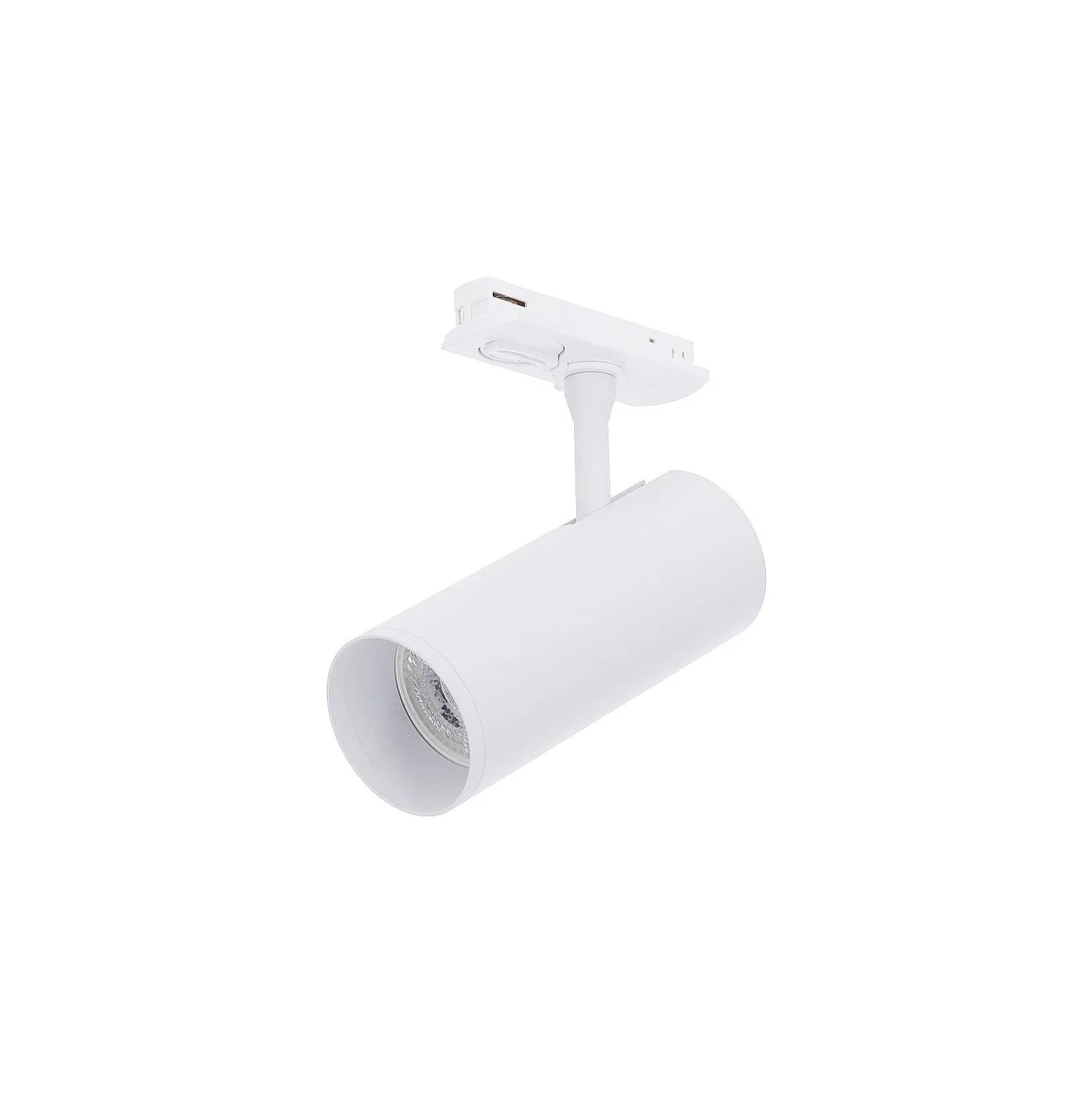 Bright Choice Komplett set 1-Fas Rail L 1 x 1 Meter Vit | incl. 5x Spot + GU10 2700K 3W Dimbar + 1 x 1 Meter Ändkåpa, Strömkontakt och L -Anslutningsstycke