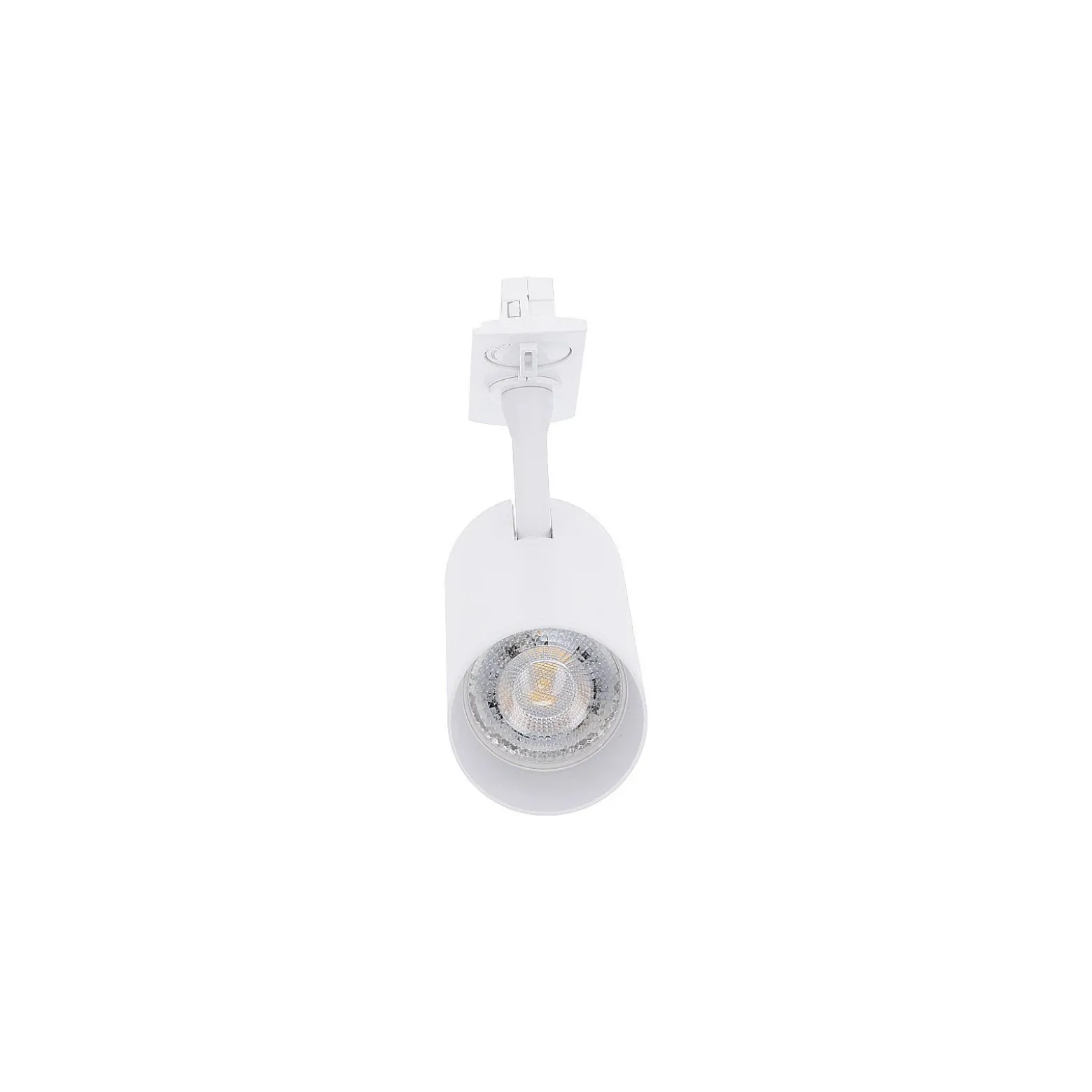 Bright Choice Komplett set 1-Fas Rail L 1 x 1 Meter Vit | incl. 5x Spot + GU10 2700K 3W Dimbar + 1 x 1 Meter Ändkåpa, Strömkontakt och L -Anslutningsstycke