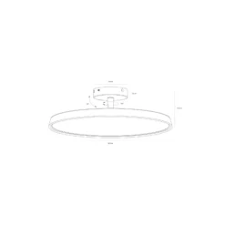 DFTP by Nordlux LED Pendellampa Kaito Metall Vit 24W 1840lm - 830 Varm Vit | Dimbar