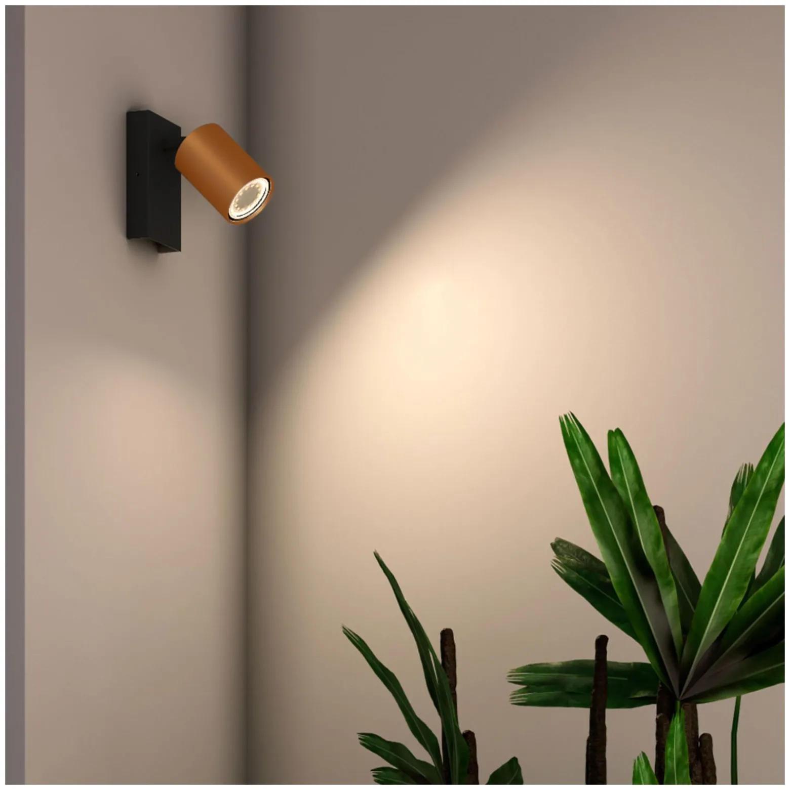 D'Lite Vägglampa Prisma Metall Koppar | IP20 - Passande för 1x GU10