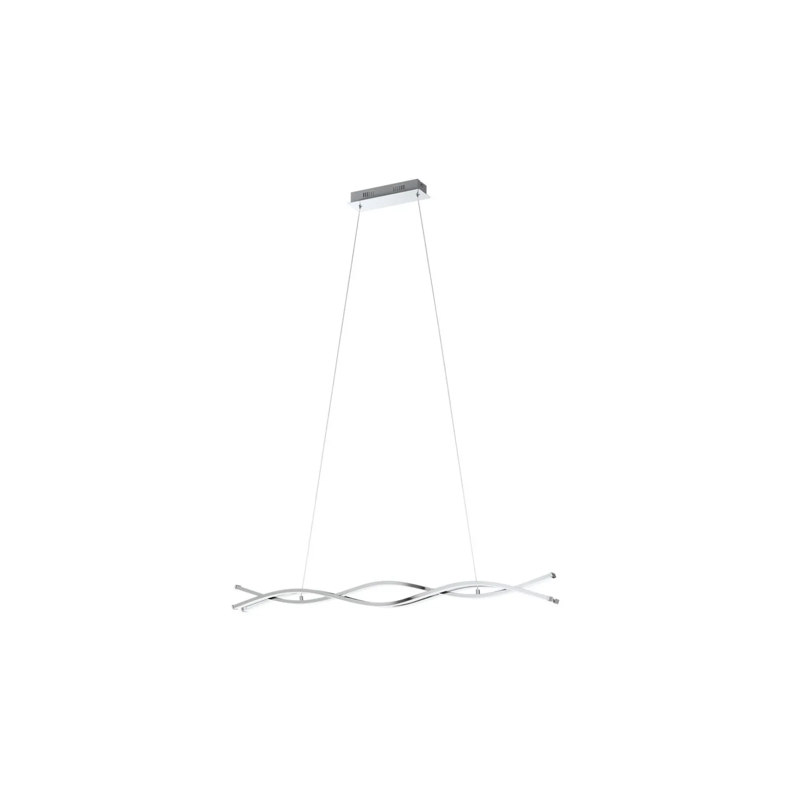 Eglo Pendellampa Lasana 2 Stål Aluminium Krom Vit 35W 5300lm - 830 Varm Vit | IP20