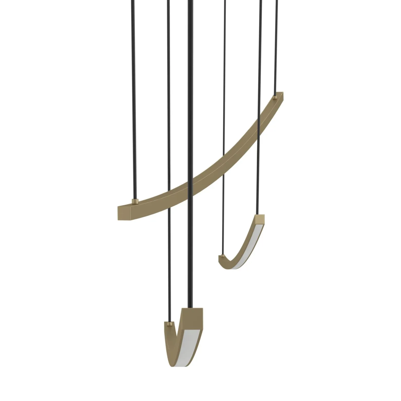 Eglo Pendellampa Villeggi Aluminium Guld 22W 3600lm - 827-865 Justerbar Vit | Dimbar