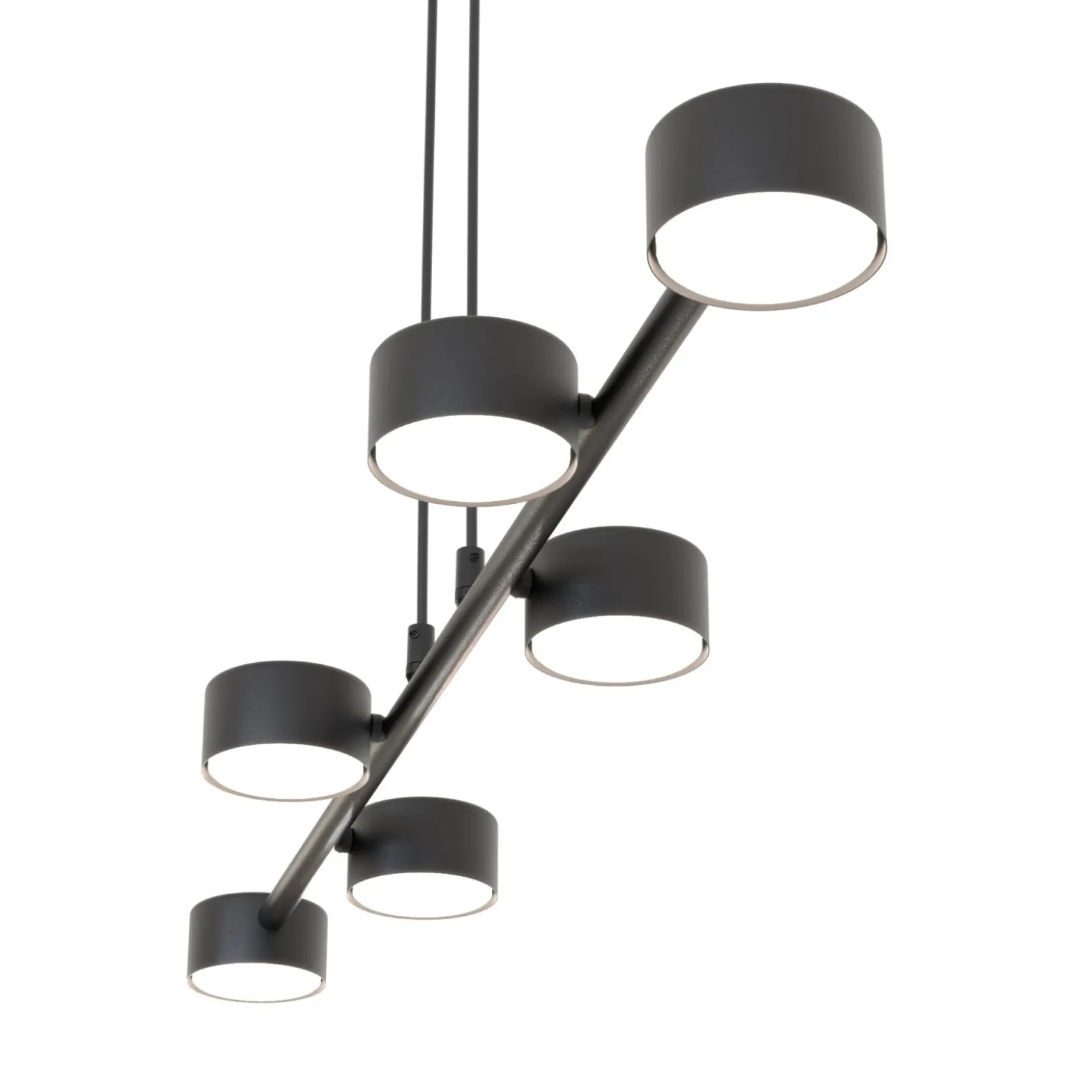Emibig Pendellampa Megara Stål Svart | Passande för 6x GX53 - Max 12W