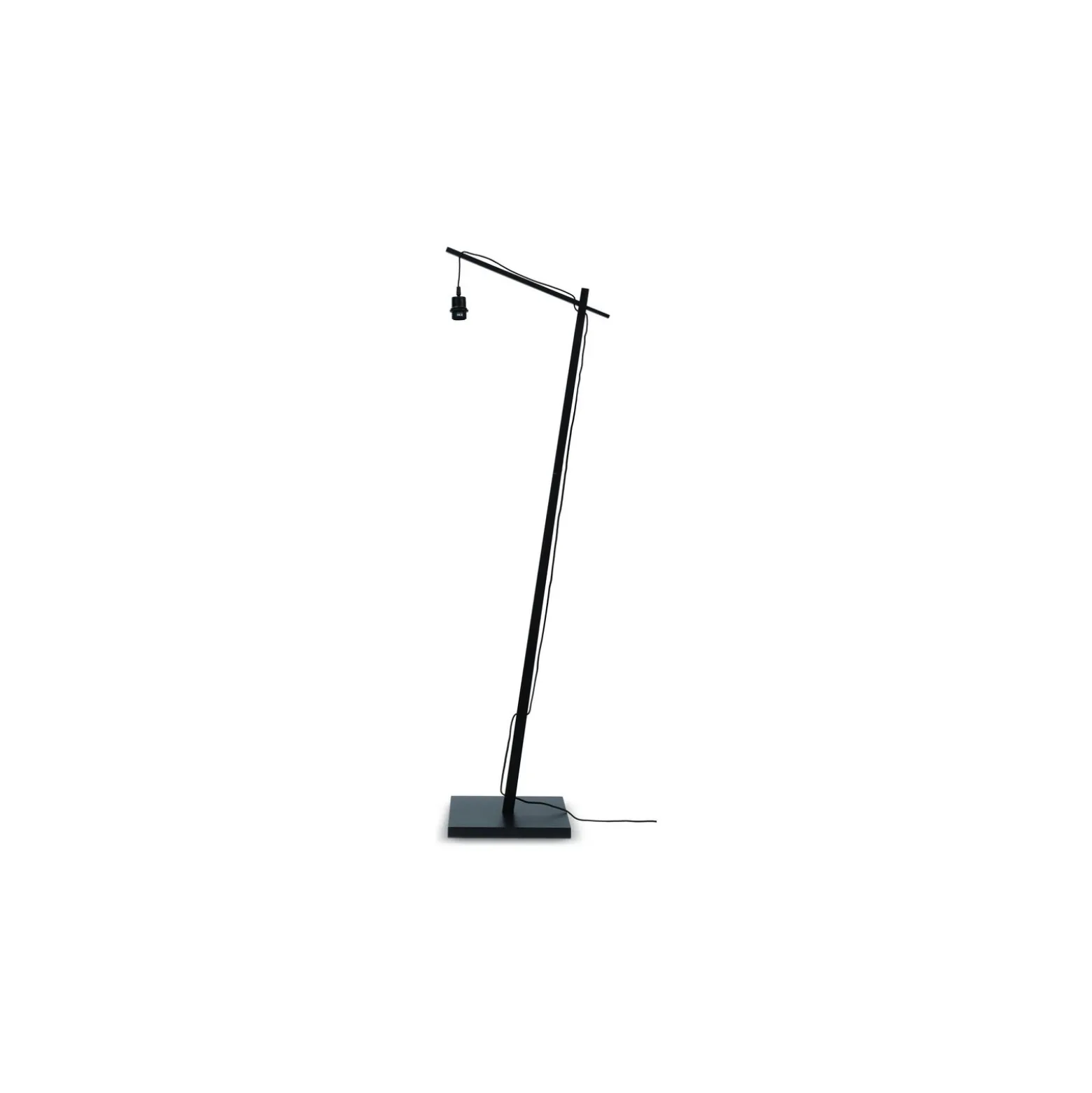 Good&Mojo Golvlampa Bhutan Bambu Svart L| Passande för 1x E27