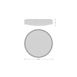 Ledvance Bulkhead Runda Nöd UV-Resistant Vit 20.5W 2300lm - 840 Kallvit | IP65 - Rörelsesensor, Ljussensor
