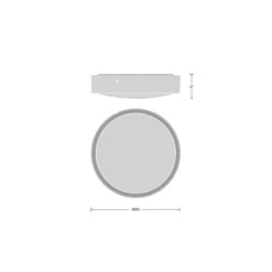 Ledvance Bulkhead Runda Nöd UV-Resistant Vit 12.5W 1220lm - 840 Kallvit | IP65 - Rörelsesensor, Ljussensor