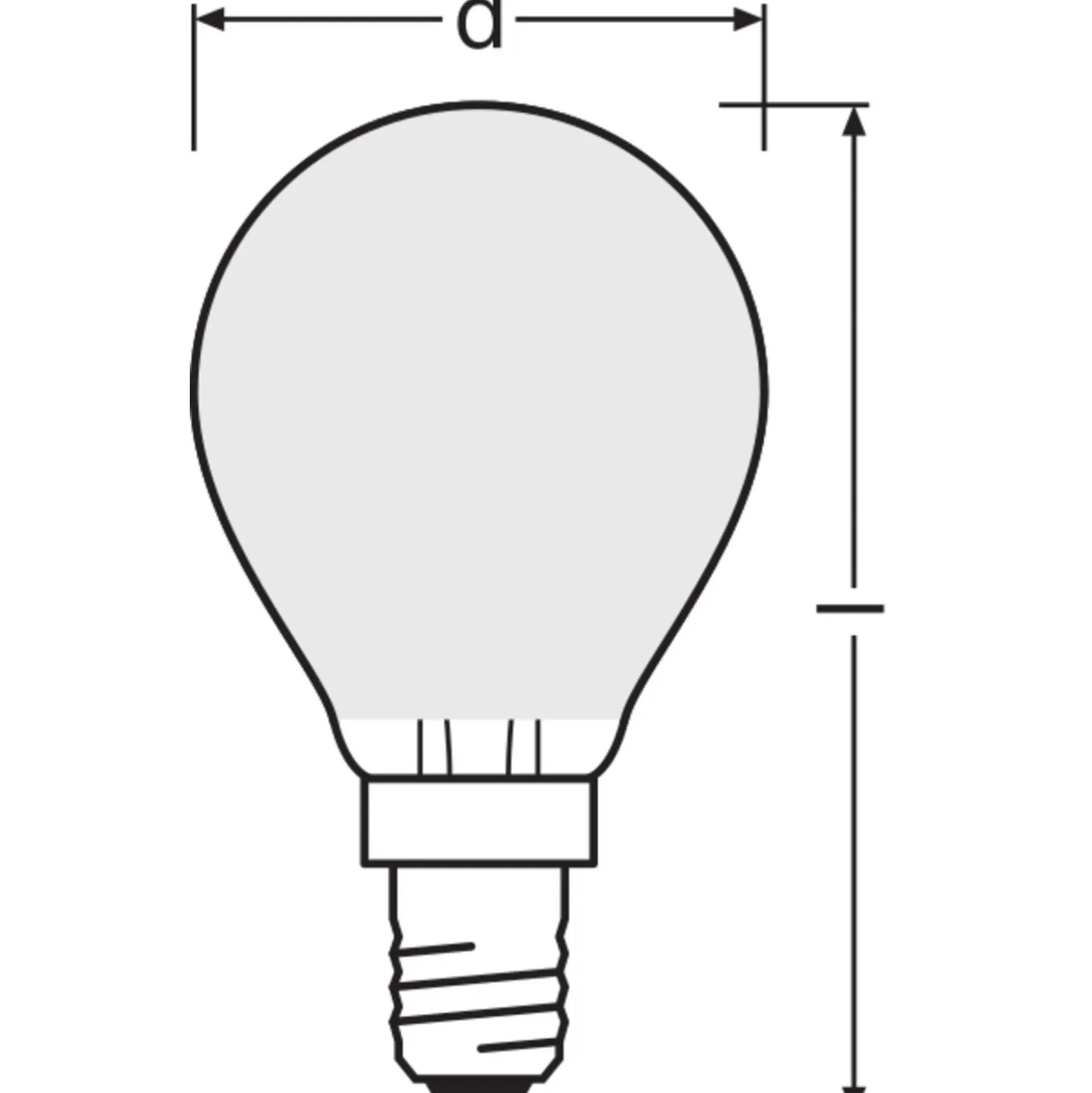 Ledvance Classic LED E14 Päron Filament Matt 3.4W 470lm - 940 Cool white | Bästa färgåtergivning - Dimbar - Ersättare 40W