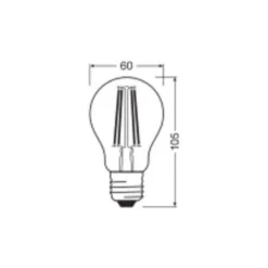 Ledvance Classic LED E27 Päron Filament Klar 5.9W 806lm - 827 Extra Varm Vit | Dimbar - Ersättare 60W