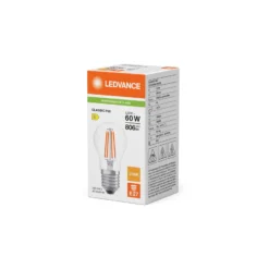 Ledvance Classic LED E27 Päron Filament Klar 5.9W 806lm - 827 Extra Varm Vit | Ersättare 60W