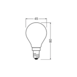 Ledvance Classic LED E14 Päron Matt 1.8W 250lm - 827 Extra Varm Vit | Dimbar - Ersättare 25W