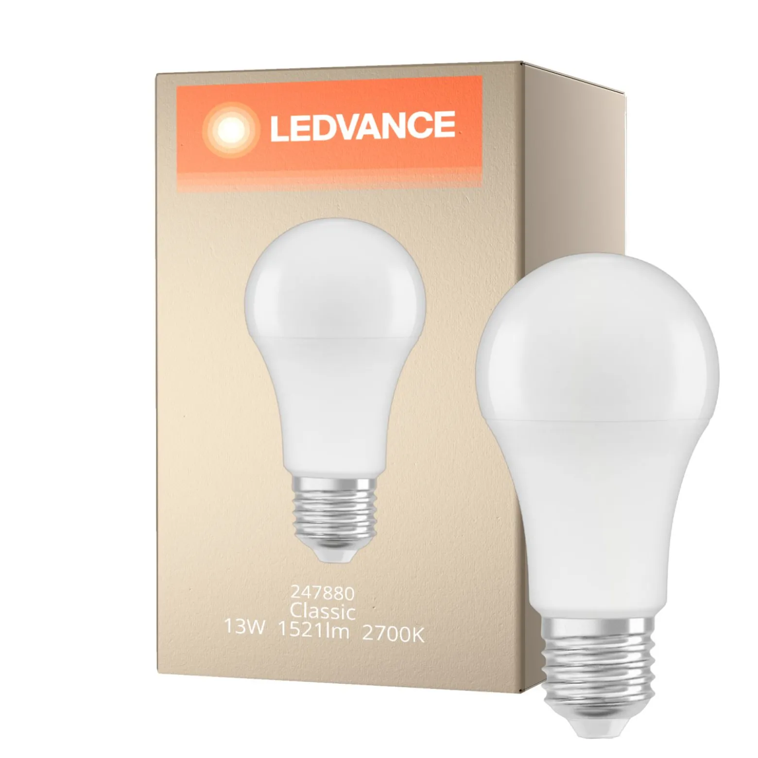 Ledvance Classic LED E27 Päron Matt 13W 1521lm - 827 Extra Varm Vit | Ersättare 100W