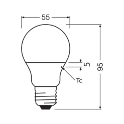Ledvance Classic LED E27 Päron Matt 4.9W 470lm - 865 Dagsljus | Ersättare 40W
