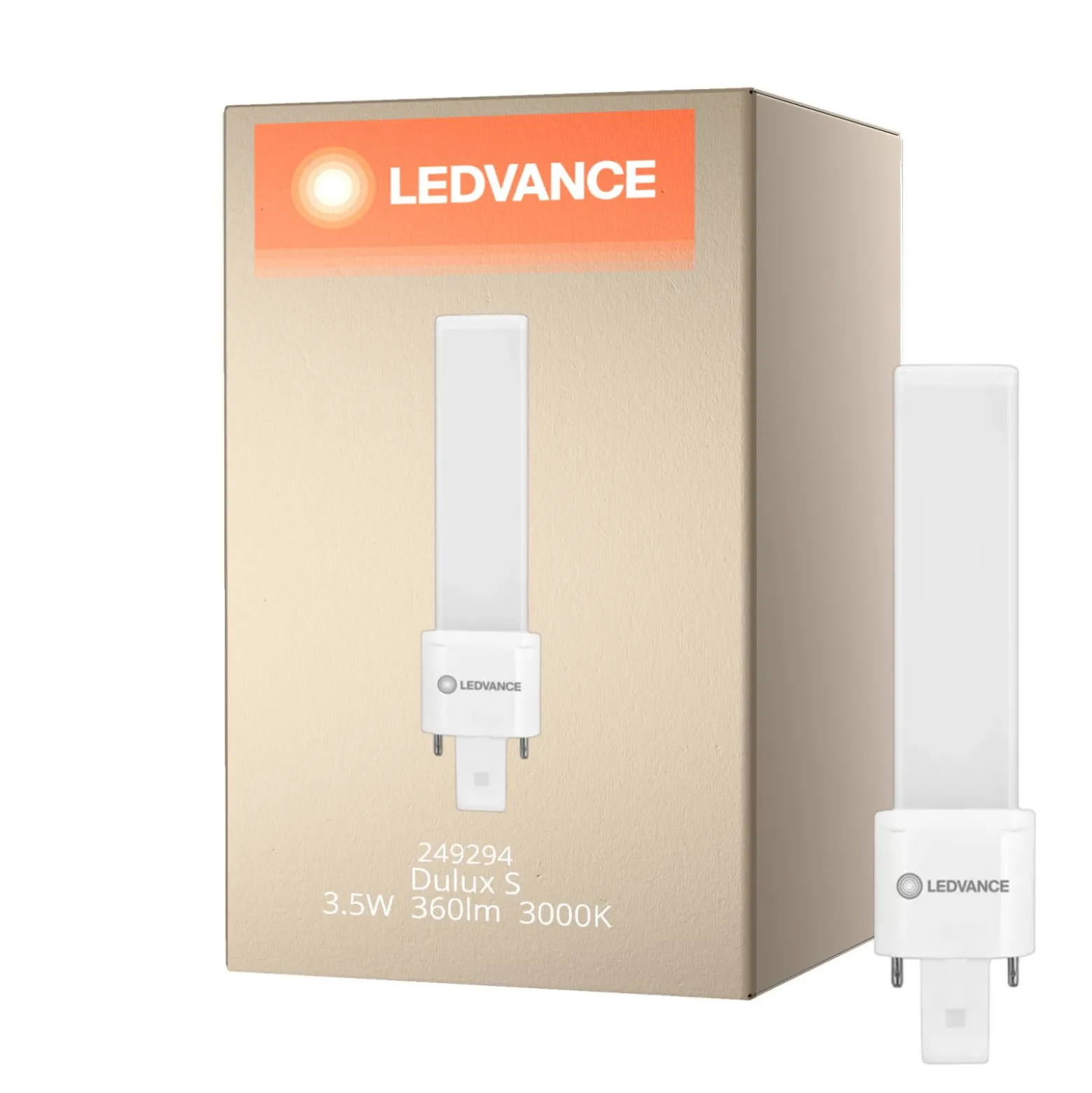 Ledvance DULUX-S LED 3.5W - 830 Varm Vit | 2-Stift - Ersättare 7W
