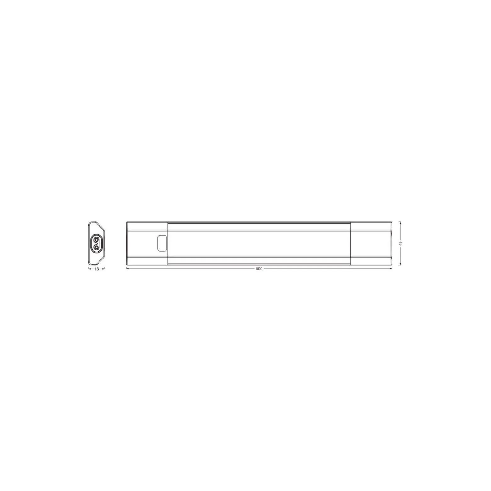 Ledvance LED Allmänbruksarmatur Linear Edge Svart 8W 640lm - 830-840 CCT | 50cm - Fjärrkontroll
