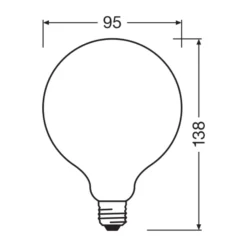 Ledvance LED Classic E27 Globe Matt 11W 1521lm - 827 Extra Varm Vit | Dimbar - Ersättare 100W