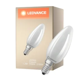 Ledvance LED Classic E14 Kronljus Filament Matt 1.2W 255lm - 827 Extra Varm Vit | Ersättare 25W