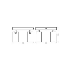 Ledvance LED Decor Spot Octagon Stål Platta Vit 13W 920lm - 827 Extra Varm Vit | Dimbar