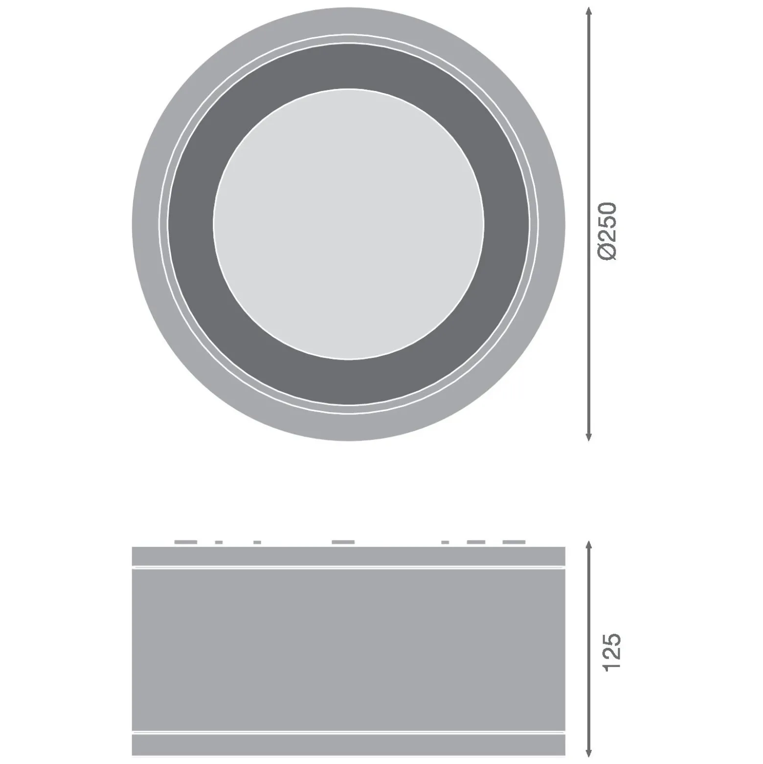 Ledvance LED Downlight Surface IP65 Aluminium Svart 45W 4950lm 60D - 840 Kallvit | IP65
