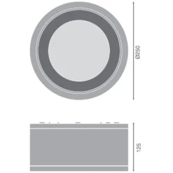 Ledvance LED Downlight Surface IP65 Aluminium Vit 45W 4950lm 36D - 840 Kallvit | IP65