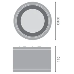 Ledvance LED Downlight Surface IP65 Aluminium Vit 30W 3300lm 60D - 840 Kallvit | IP65