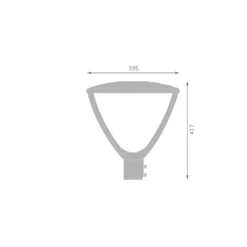 Ledvance LED Gatubelysning Area Urban Lykta Svart 59W 4730lm 145D - 830-840 CCT | IP66 - Symmetrisk
