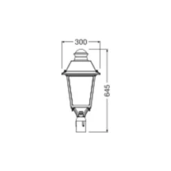 Ledvance LED Gatubelysning Urban Villa Compact 40W 4600lm 140D - 727 Extra Varm Vit | IP66 - Symmetrisk