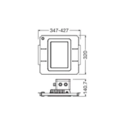 Ledvance LED Gatubelysning Urban Villa Retrofit 40W 4800lm 60x120D - 722 Extra Varm Vit | IP66 - Dali Dimbar - Asymmetrisk