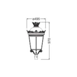 Ledvance LED Gatubelysning Urban Fernandino 60W 7200lm 140D - 730 Varm Vit | IP66 - Symmetrisk