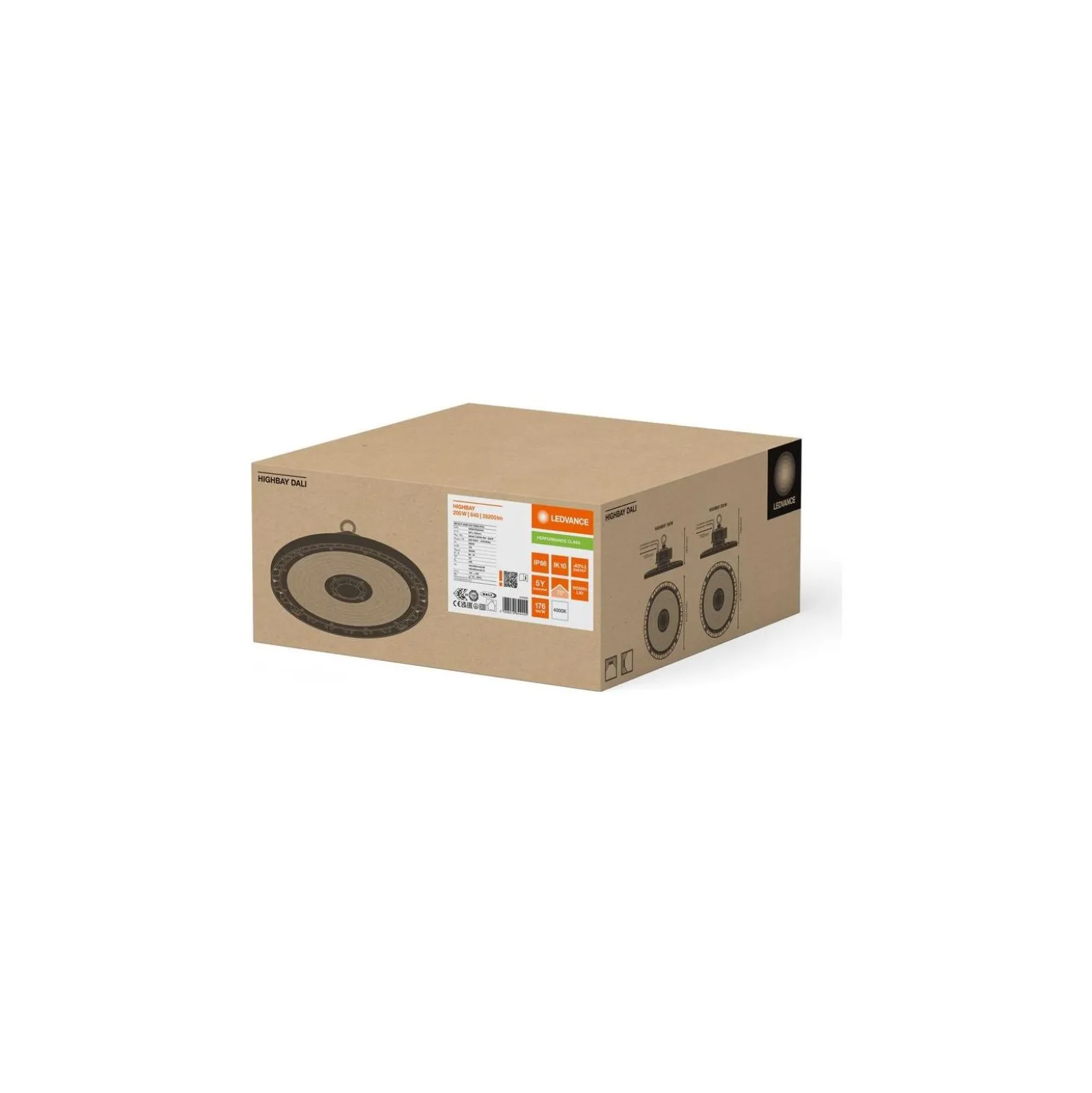 Ledvance LED Highbay Gen 5 Aluminium Svart 200W 35200lm 70D - 840 Kallvit | IP66 - Dali Dimbar