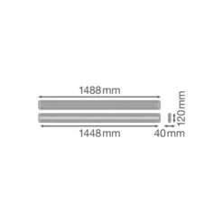 Ledvance LED Linjär IndiviLED 48W 5300lm - 830 Varm Vit | 150x12cm - 3 timmar nödbelysning