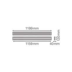 Ledvance LED Linjär IndiviLED 34W 4200lm - 840 Kallvit | 120x12cm - 3 timmar nödbelysning