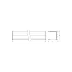 Ledvance LED-ljusslingor Profil Wide U-formad 26x26mm 100CM