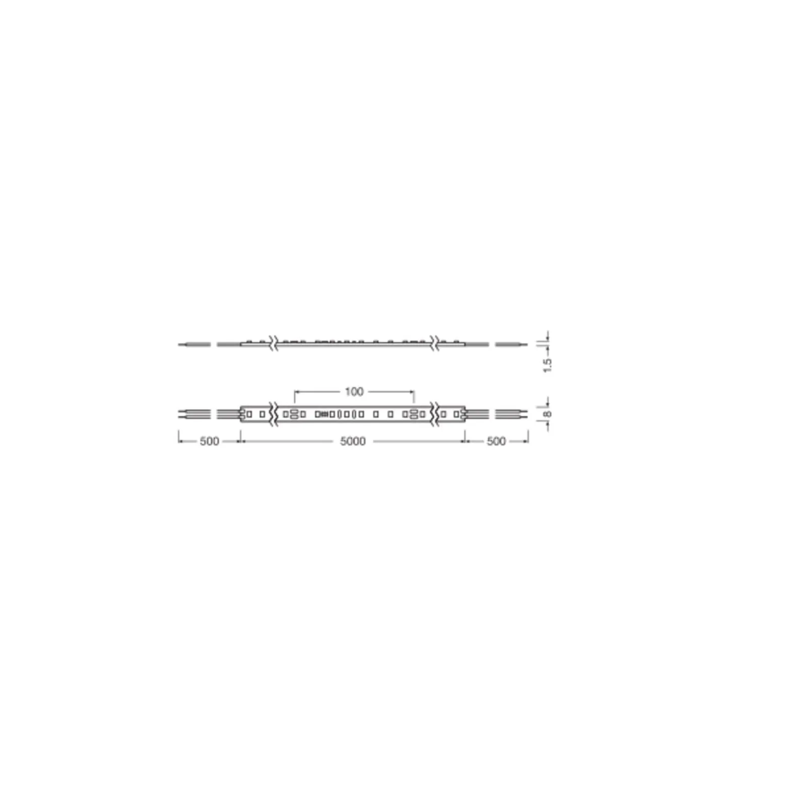Ledvance LED-ljusslingor Value 1000 40W 4040lm 24v - 830 Varm Vit | 5M/8mm