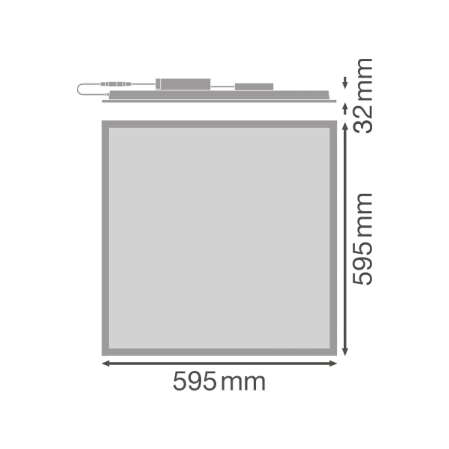 Ledvance LED Panel Comfort Aluminium Vit 28W 3640lm - 840 Kallvit | 60x60cm