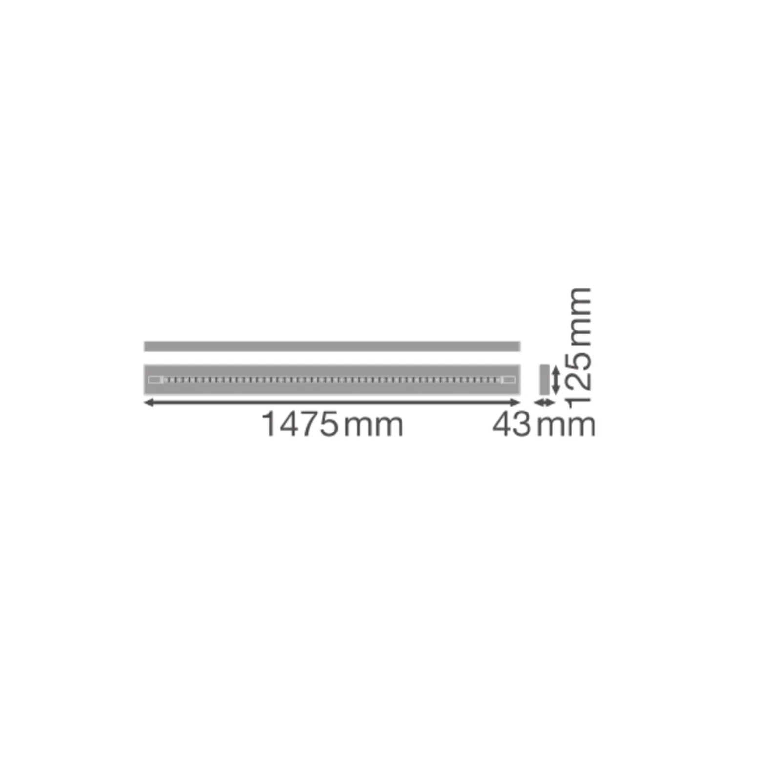 Ledvance LED Panel Linjär Indiviled Direct 1500 PS 52W 5050lm - 940 Kallvit | 150x12cm - UGR <19