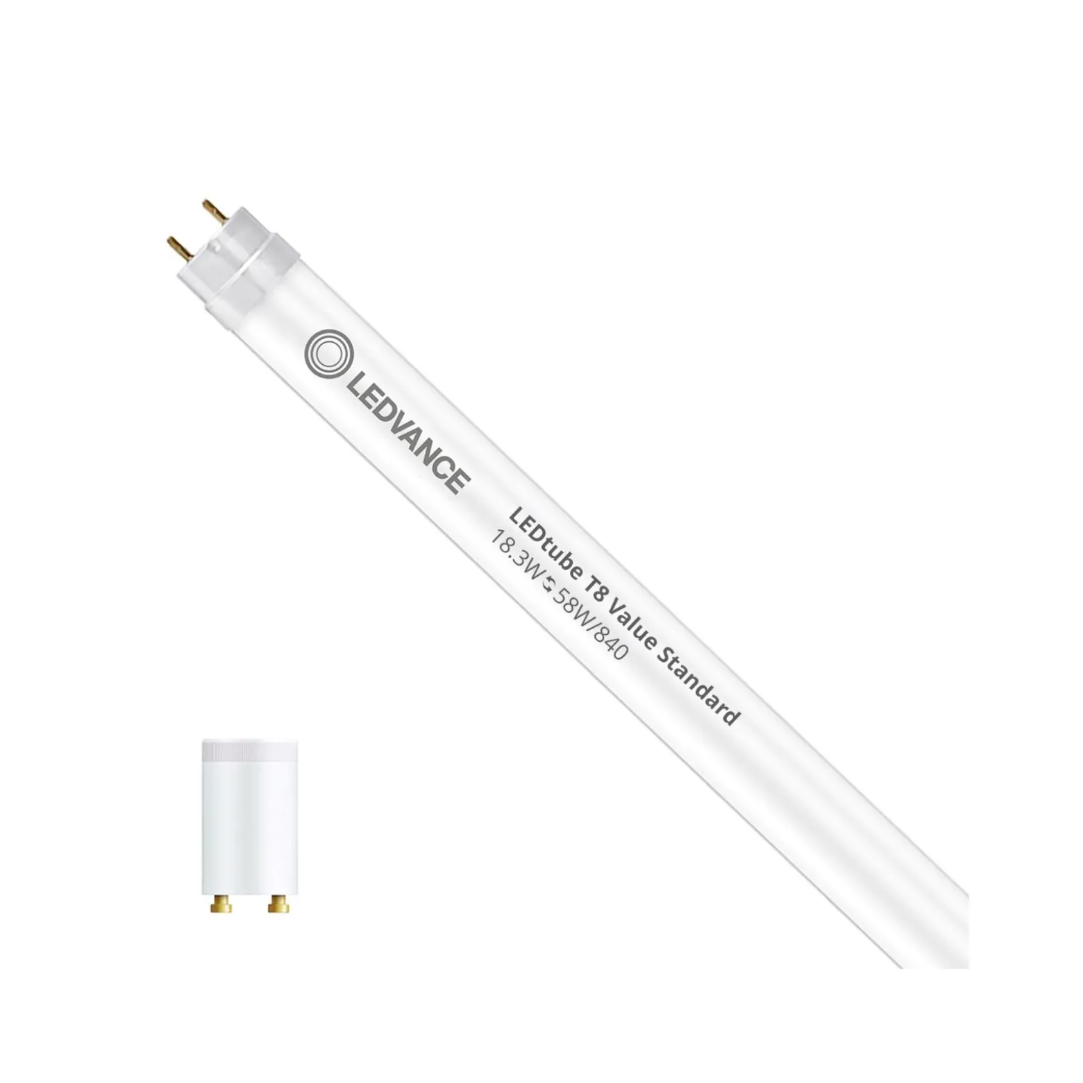 Ledvance LED Rör T8 Value (EM/Mains) Standard Output 18.3W 2200lm - 840 Kallvit | 150cm - Ersättare 58W