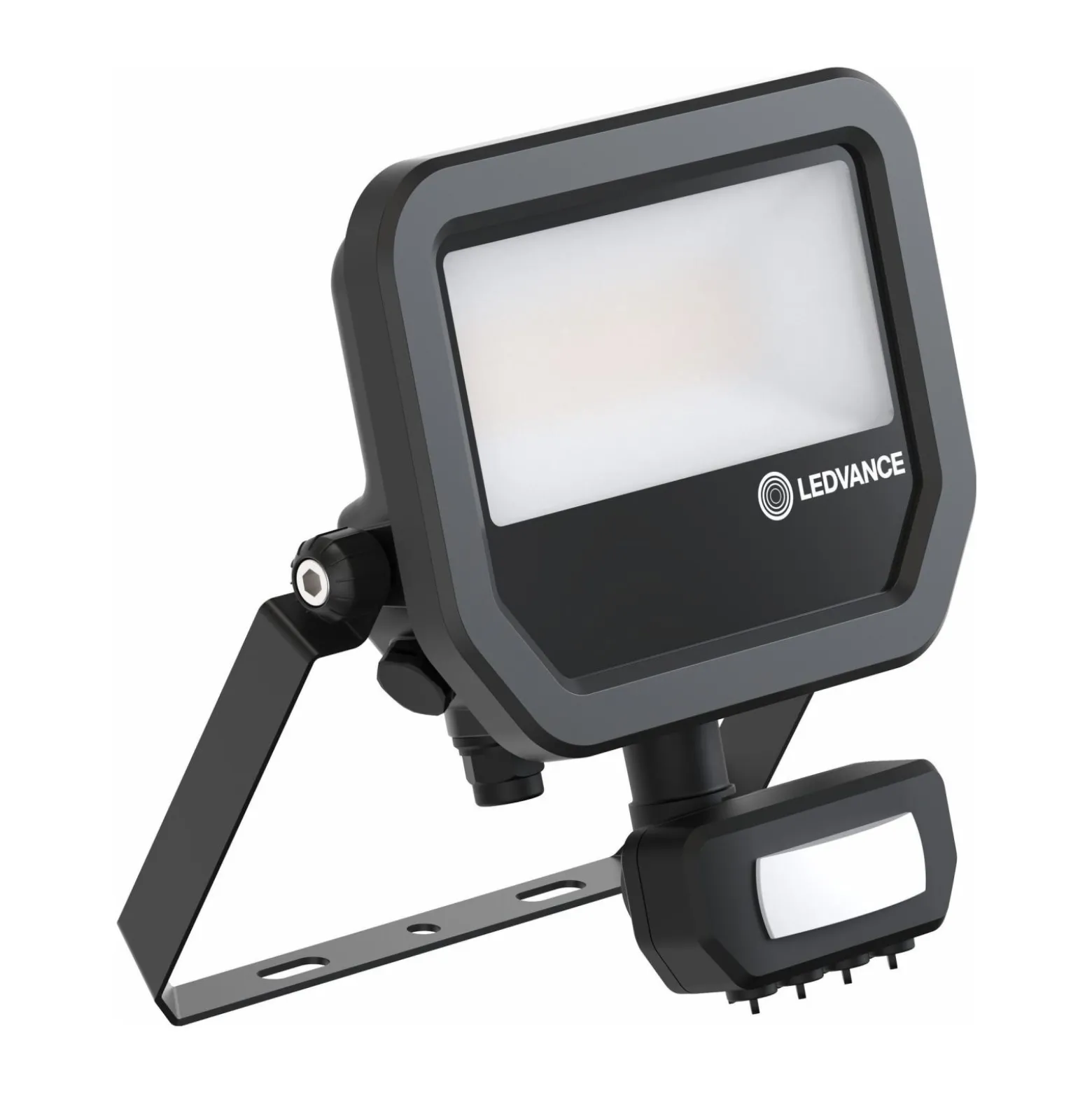 Ledvance LED Strålkastare Aluminium Svart 17W 2400lm 100D - 840 Kallvit | IP65 - Rörelse- Och Ljussensor - Symmetrisk
