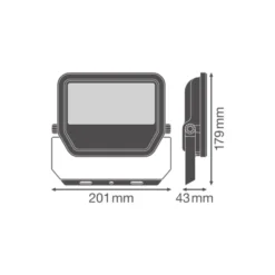 Ledvance LED Strålkastare Aluminium Vit 41W 5500lm 100D - 830 Varm Vit | IP66 - Symmetrisk