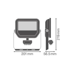 Ledvance LED Strålkastare Aluminium Vit 41W 5500lm 100D - 830 Varm Vit | IP65 - Rörelse- Och Ljussensor - Symmetrisk