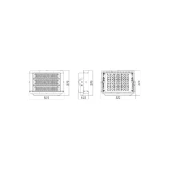 Ledvance LED Strålkastare Eco High Power Svart 300W 36600lm 30D - 840 Kallvit | IP65 - Symmetrisk