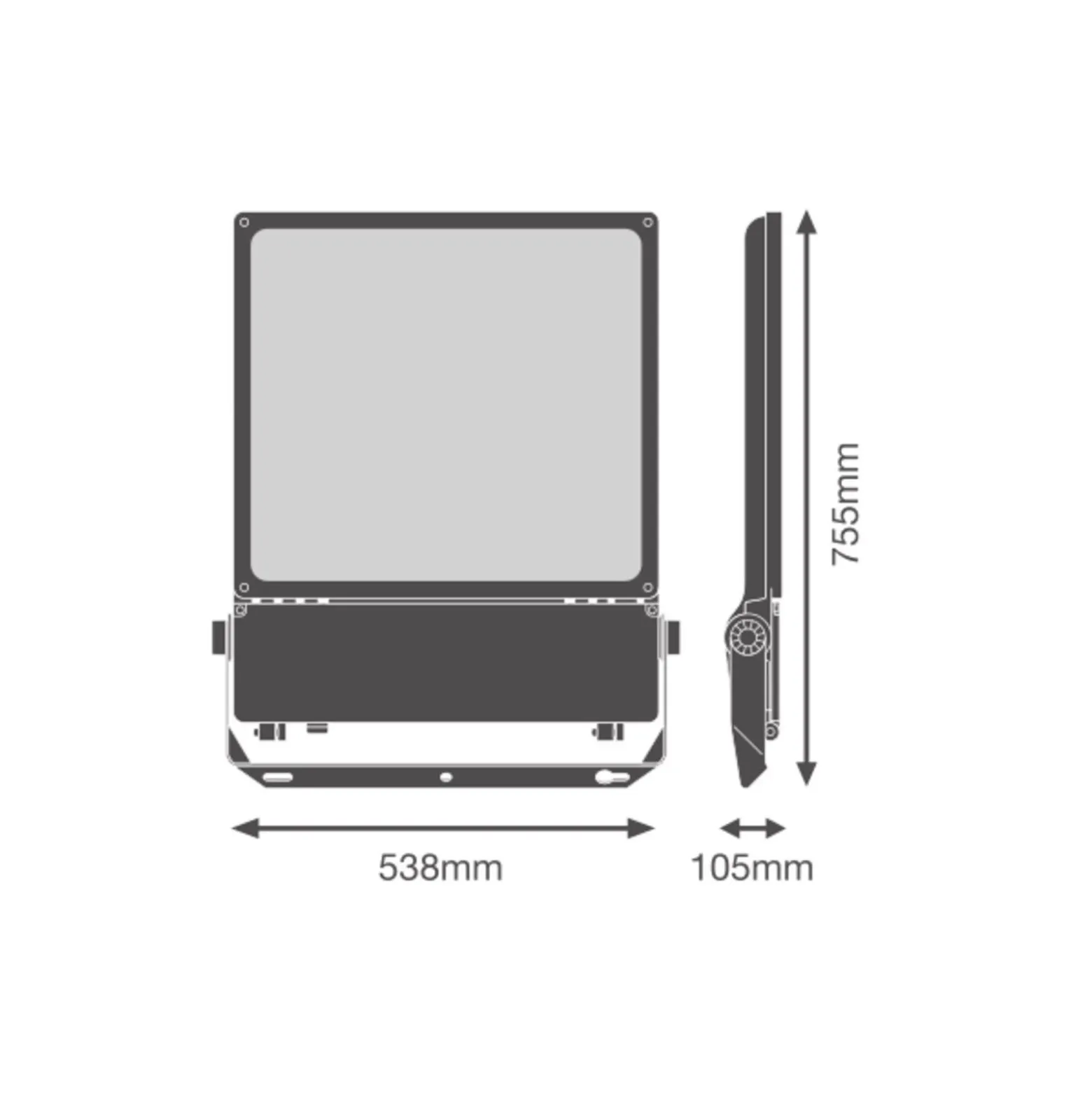 Ledvance LED Strålkastare Flex Vit 450W 60000lm 60x110D - 830 Varm Vit | IP66 - Asymmetrisk