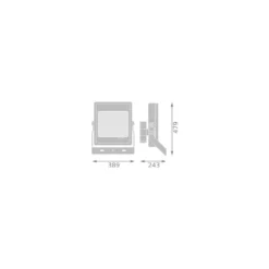 Ledvance LED Strålkastare High Mast Aluminium Svart 280W 33600lm 12D - 730 Varm Vit | IP66 - Symmetrisk - Exkl. Drivdon