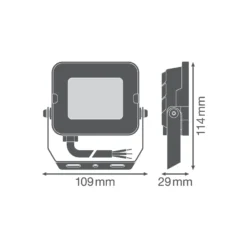 Ledvance LED Strålkastare Kompakt Vit 10W 1000lm 100D - 840 Kallvit | IP65 - Symmetrisk