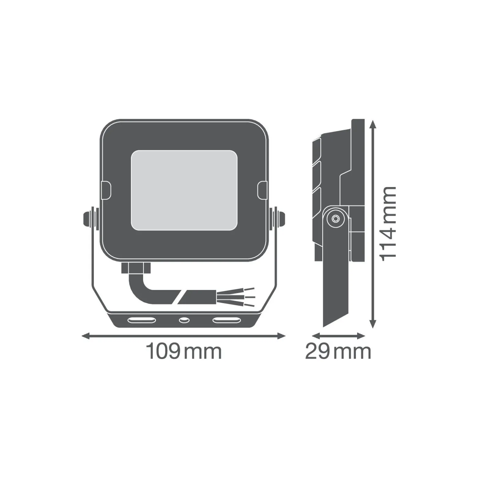 Ledvance LED Strålkastare Kompakt Svart 10W 900lm 100D - 830 Varm Vit | IP65 - Symmetrisk