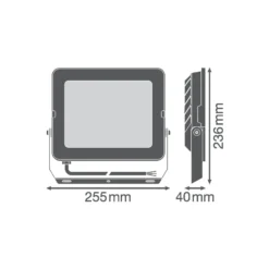 Ledvance LED Strålkastare Kompakt Svart 90W 8100lm 100D - 830 Varm Vit | IP65 - Symmetrisk