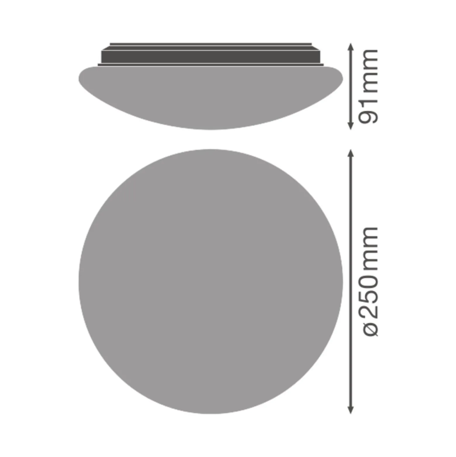 Ledvance Surface Cirkulär 250 13W 830 920lm Vit IP44 | Varm Vit