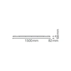 Ledvance Vattentät Allmänbruksarmatur Fukttät High Efficiency PC Grå 49W 7800lm - 840 Kallvit | 150cm - Dali Dimbar- Ersättare 2x58W
