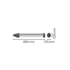 Ledvance Vattentät Allmänbruksarmatur Fukttät Max PC 25W 3500lm - 840 Kallvit | 60cm -Ersättare 2x18W